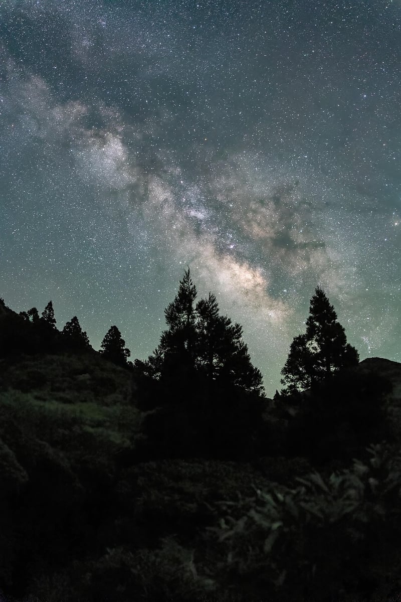 Milky Way over a desert landscape